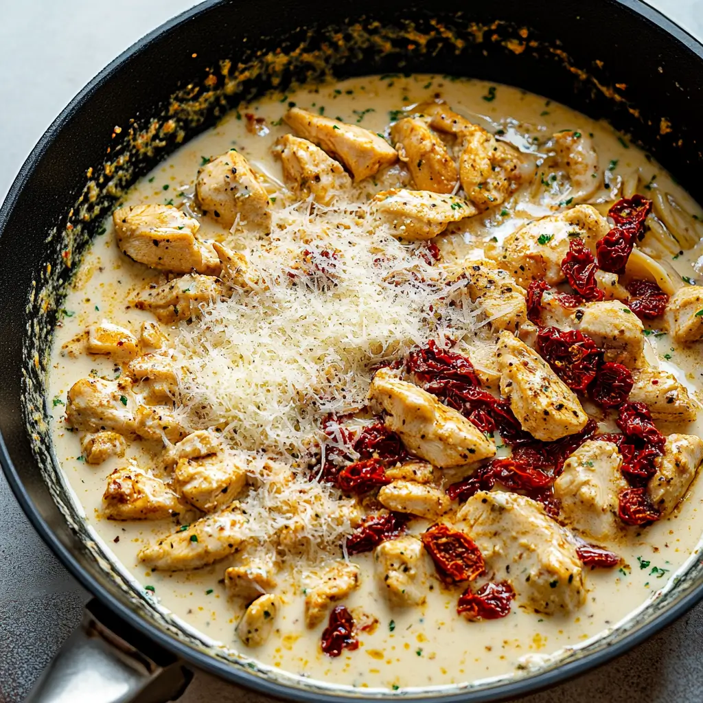 Make the Creamy Parmesan Chicken Pasta Sauce