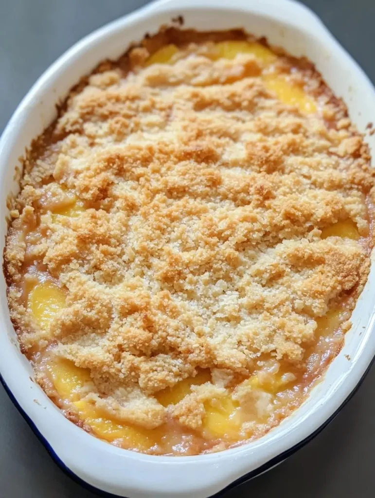 serve your Peach Cobbler with Cake Mix