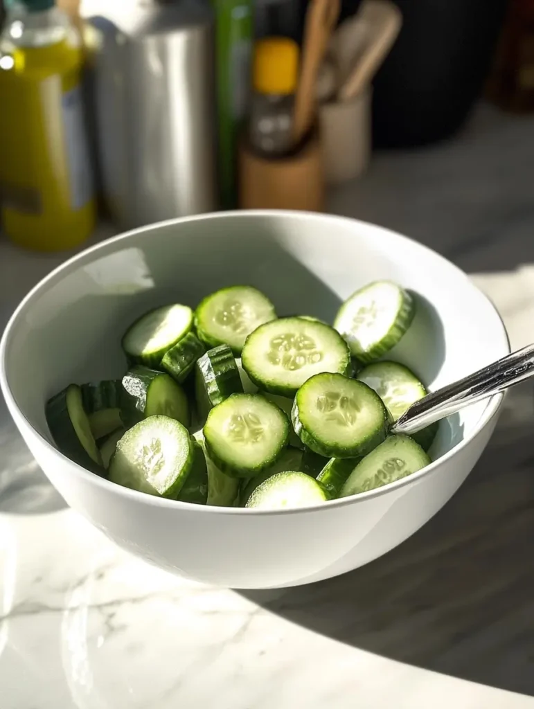 Rinse and Dry the Cucumbers