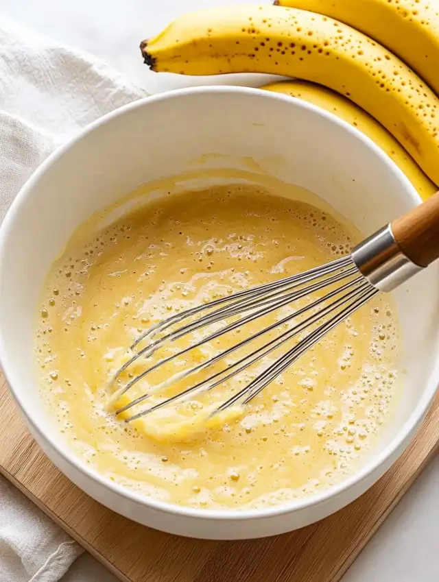 Add the Wet Ingredients for a Moist Banana Bread