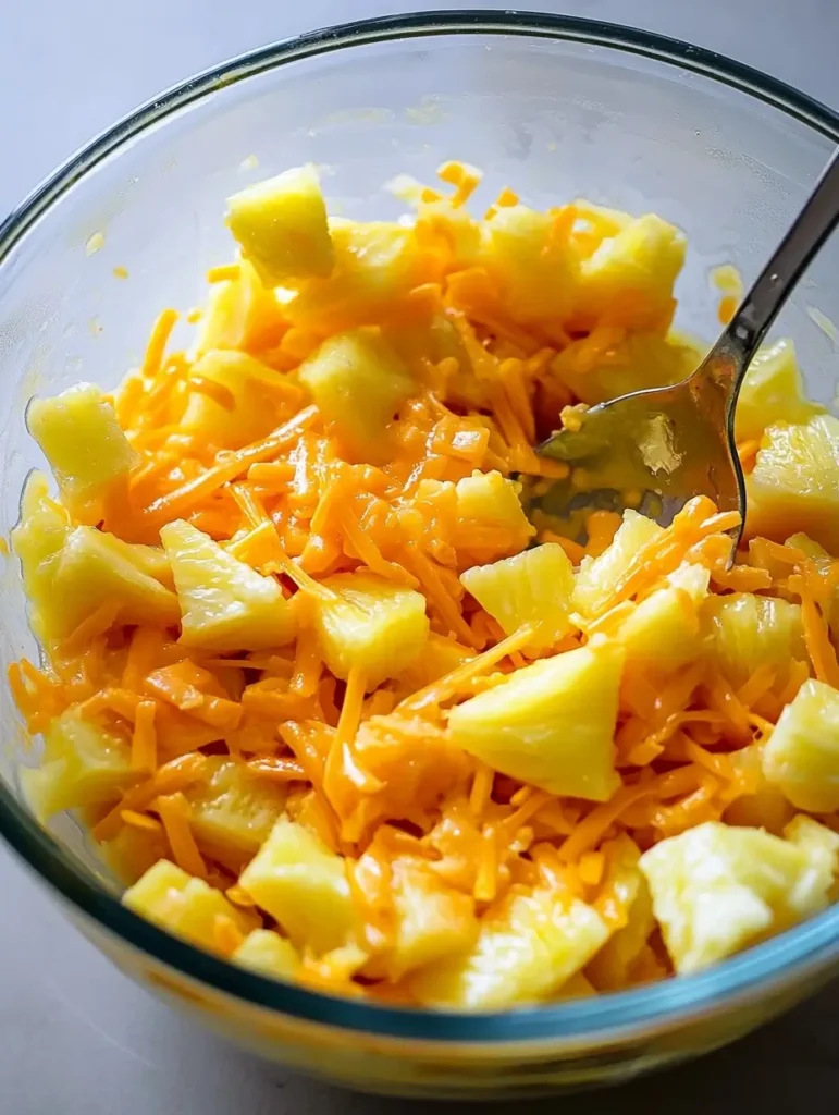 Combine Pineapple and Cheese