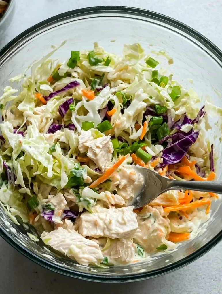 Combine Ingredients for perfect 4-Ingredient Chicken Salad